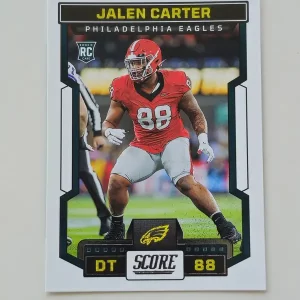 Panini Score Football 2023 | #369 Jalen Carter | Philadelphia Eagles | Carte Rookie