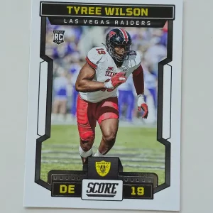 Panini Score Football 2023 | #372 Tyree Wilson | Las Vegas Raiders | Carte Rookie