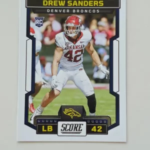 Panini Score Football 2023 | #377 Drew Sanders | Denver Broncos | Carte Rookie