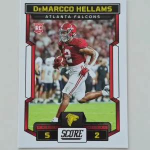 Panini Score Football 2023 | #385 DeMarcco Hellams | Atlanta Falcons | Carte Rookie