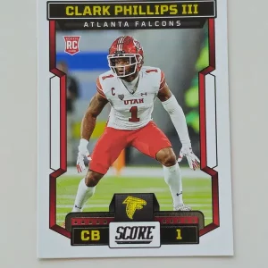 Panini Score Football 2023 | #389 Clark Phillips III | Atlanta Falcons | Carte Rookie