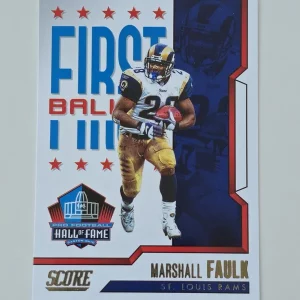 Panini Score Football 2023 | First Ballot #8 Marshall Faulk | Los Angeles Rams | Carte Insert