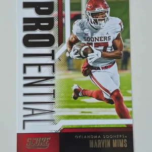Panini Score Football 2023 | Protential #23 Marvin Mims | Denver Broncos | Oklahoma Sooners | Carte Rookie Insert