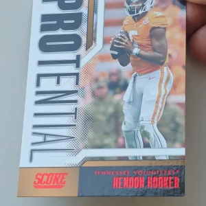 Panini Score Football 2023 | #5 Hendon Hooker - Detroit Lions - Tennessee Volunteers | Red Protential Rookie Card