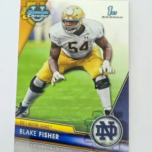 Topps Bowman Chrome University Football 2023 | #118 Blake Fisher | Notre Dame | 1st Bowman