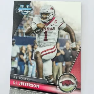 Topps Bowman Chrome University Football 2023 | #97 KJ Jefferson | Arkansas