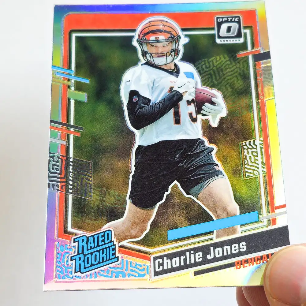Panini Donruss Football 2023 | #317 Charlie Jones | Cincinnati Bengals | Rated Rookie Silver