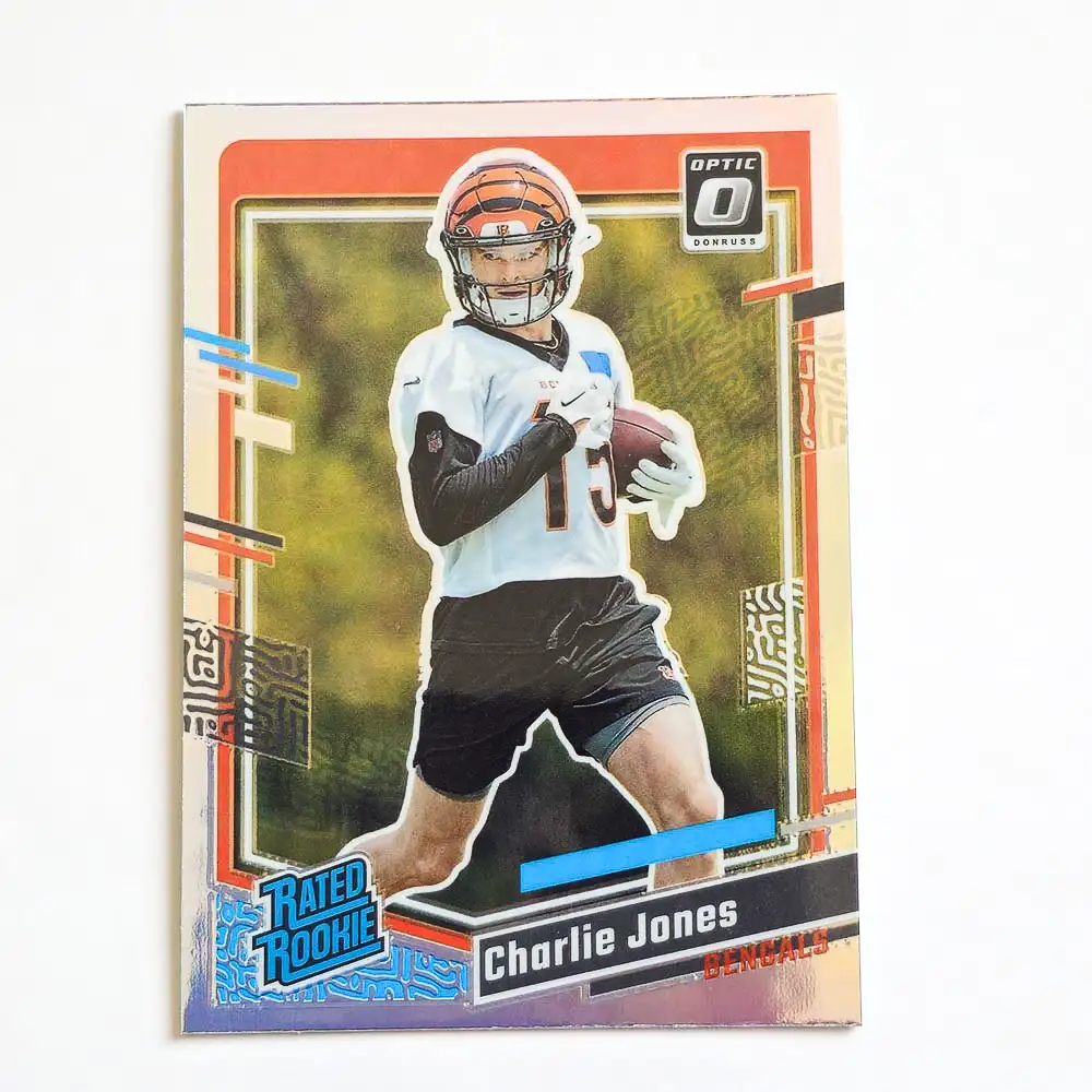 Panini Donruss Football 2023 | #317 Charlie Jones | Cincinnati Bengals | Rated Rookie Silver – Image 2