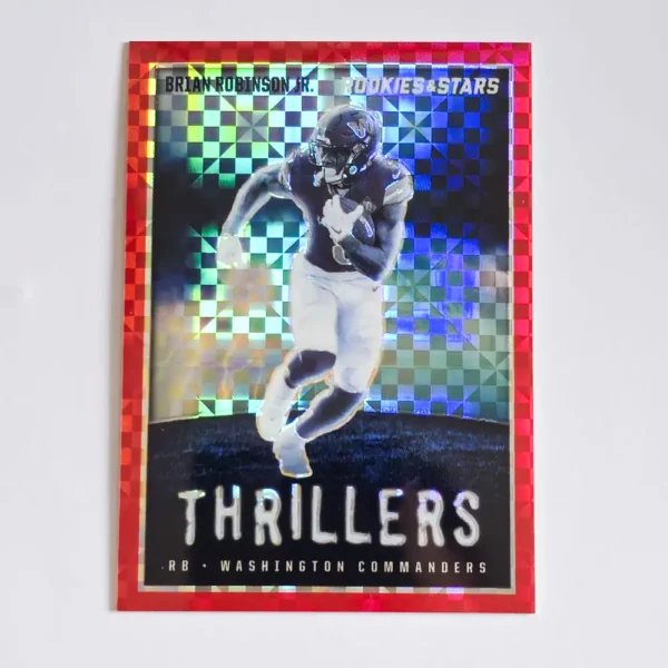 Panini Rookies & Stars Football 2023 | TH-30 Brian Robinson Jr. - Washington Commanders | Thrillers Red Plaid