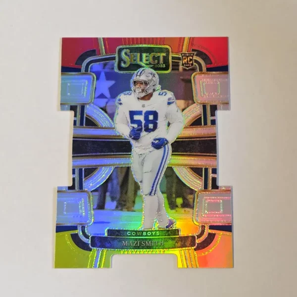 Panini Select Football 2023 | #27 Mazi Smith - Dallas Cowboys | Concourse Level Red and Yellow Prizm Die-Cut Rookie