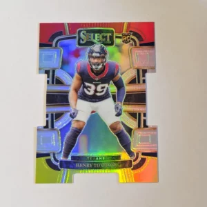 Panini Select Football 2023 | #39 Henry To’oTo’o - Houston Texans | Concourse Level Red and Yellow Prizm Die-Cut Rookie