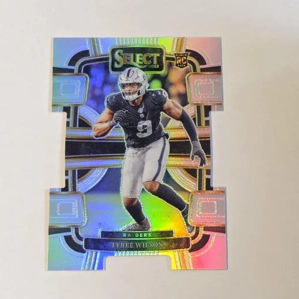 Panini Select Football 2023 | #60 Tyree Wilson - Las Vegas Raiders | Concourse Level Silver Prizm Die-Cut Rookie