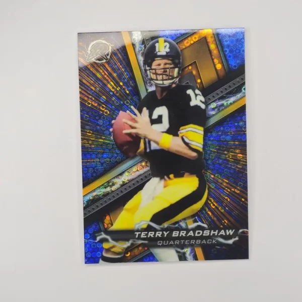 Topps Composite Football 2023 | #79 Terry Bradshaw - Pittsburgh Steelers | Resurgence Blue and Orange Spark