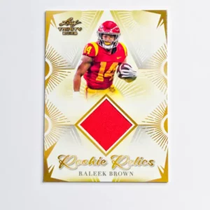 Leaf Trinity Football 2023 | RR-29 Raleek Brown - Sun Devils | Rookie Relics Patch Porté