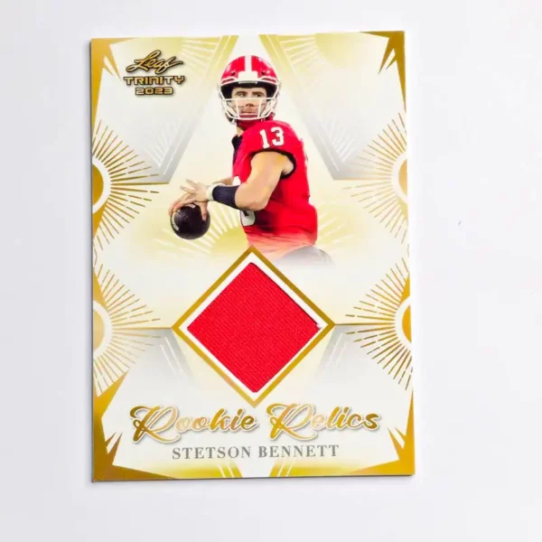Leaf Trinity Football 2023 | RR-32 Stetson Bennett | Rookie Relics Patch Porté