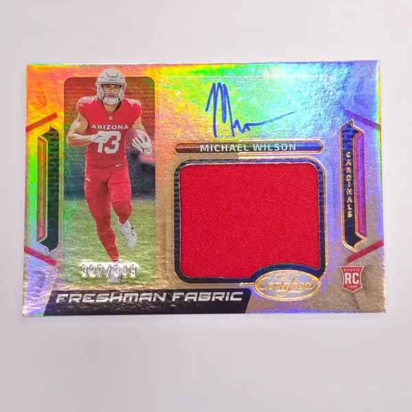 Panini Certified Football 2023 | FFMS-2 Michael Wilson - Arizona Cardinals | Rookie Freshman Fabric Mirror Signatures Bronze 327/349