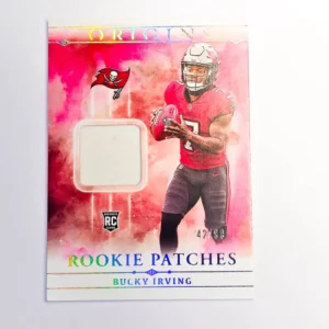 Panini Origins Football 2024 | RPT-BIR Bucky Irving - Tampa Bay Buccaneers | Rookie Patches Red 42/99