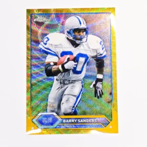 Topps Composite Football 2023 | #9 Barry Sanders - Detroit Lions | Topps Chrome Gold Wave Refractors 03/50