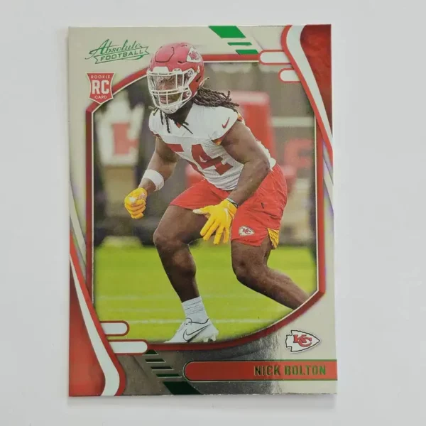 Panini Absolute Football 2021 | #162 Nick Bolton - Kansas City Chiefs | Green Rookie Card