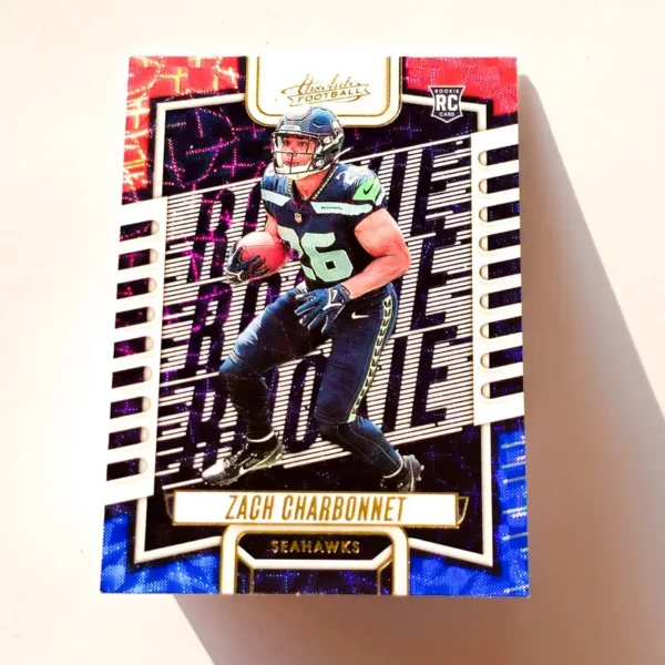 Panini Absolute Football 2023 | #119 Zach Charbonnet - Seattle Seahawks | Red White & Blue Kaleidoscope Rookie Card