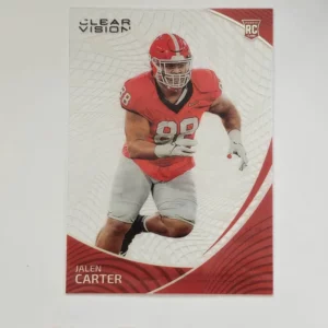 Panini Chronicles Draft Picks Football 2023 | #13 Jalen Carter - Georgia Bulldogs | Clear Vision Rookie Card