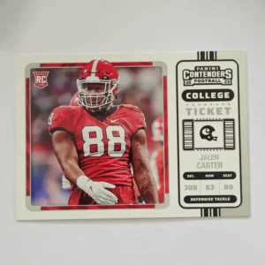 Panini Chronicles Draft Picks Football 2023 | #21 Jalen Carter - Georgia Bulldogs | Contenders Rookie Card