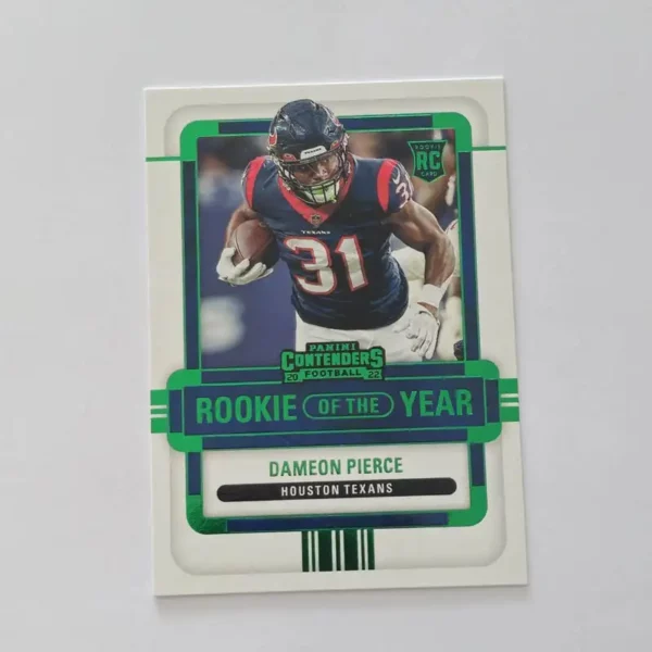 Panini Contenders Football 2022 | #ROY-DPI Dameon Pierce - Houston Texans | Rookie of the Year Contenders Emerald