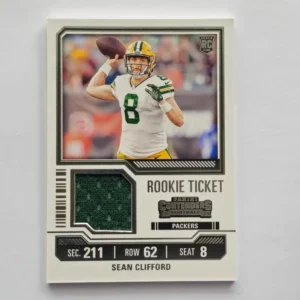 Panini Contenders Football 2023 | #TS31 Sean Clifford - Green Bay Packers | Rookie Ticket Swatch