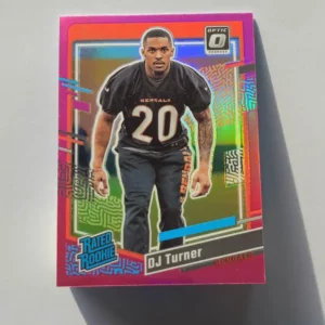 Panini Donruss Football 2023 | #319 DJ Turner - Cincinnati Bengals | Rated Rookie Optic Preview Pink