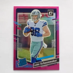 Panini Donruss Football 2023 | #325 Luke Schoonmaker - Dallas Cowboys | Rated Rookie Optic Preview Pink