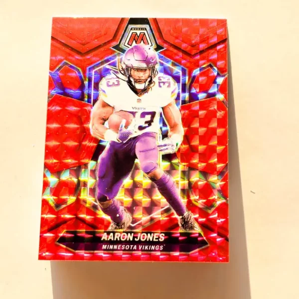 Panini Mosaic Football 2024 | #142 Aaron Jones - Minnesota Vikings | Red Mosaic