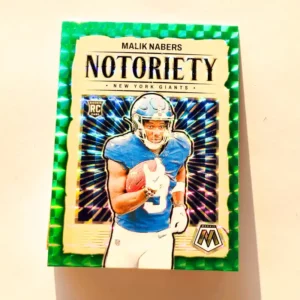 Panini Mosaic Football 2024 | #23 Malik Nabers - New York Giants | Notoriety Green Mosaic Rookie Card