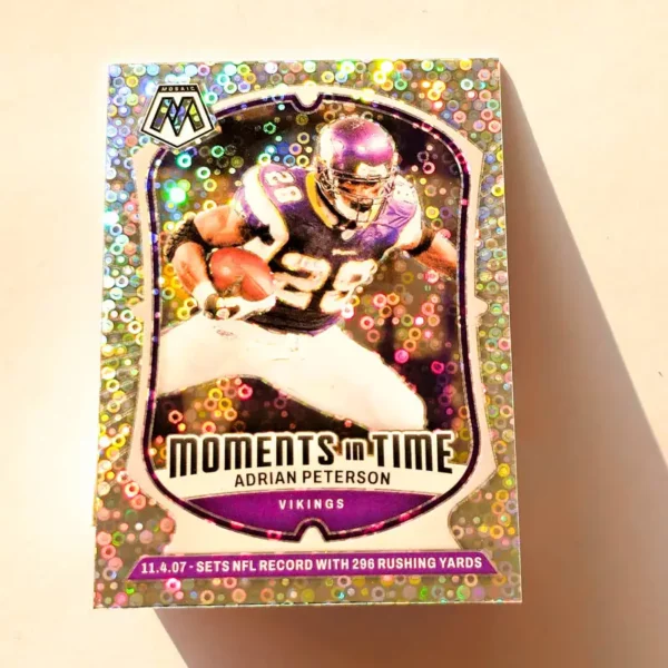 Panini Mosaic Football 2024 | #3 Adrian Peterson - Minnesota Vikings | Moments in Time No Huddle Silver
