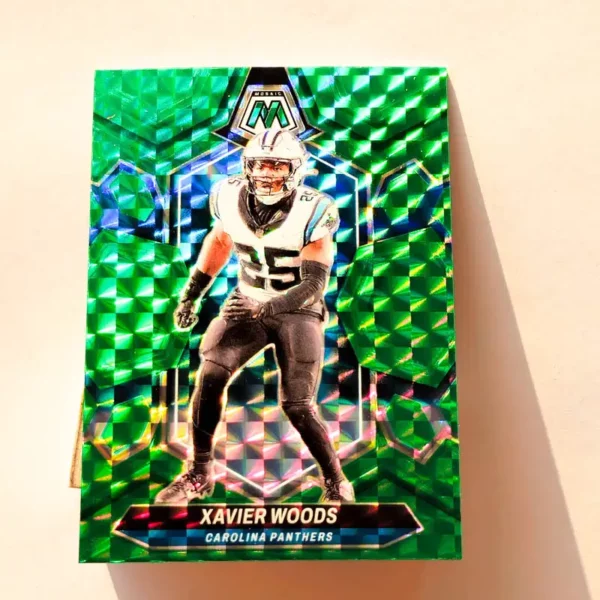 Panini Mosaic Football 2024 | #34 Xavier Woods - Carolina Panthers | Green Mosaic