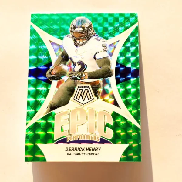 Panini Mosaic Football 2024 | #EP-DH Derrick Henry - Baltimore Ravens | Epic Performers Green Mosaic