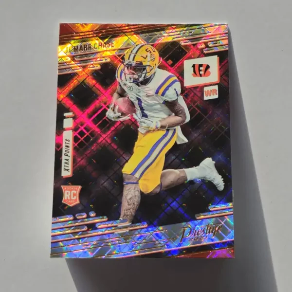 Panini Prestige Football 2021 | #212 Ja'Maar Chase - LSU | Xtra Points Diamond Rookie Card