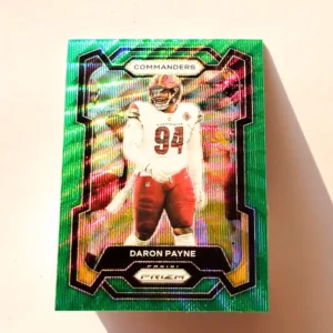 Panini Prizm Football 2023 | #295 Daron Payne - Washington Commanders | Green Wave Prizm