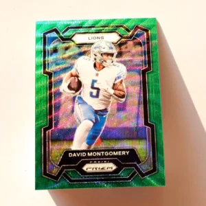 Panini Prizm Football 2023 | #97 David Montgomery - Detroit Lions | Green Wave Prizm