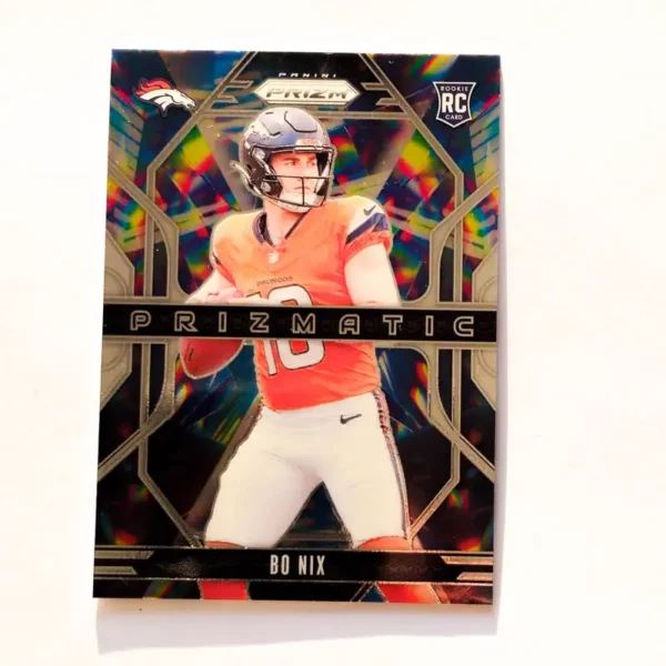 Panini Prizm Football 2024 | #11 Bo Nix - Denver Broncos | Prizmatic Rookie Card