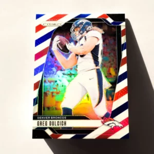 Panini Prizm Football 2024 | #85 Greg Dulcich - Denver Broncos | Red, White and Blue Prizm
