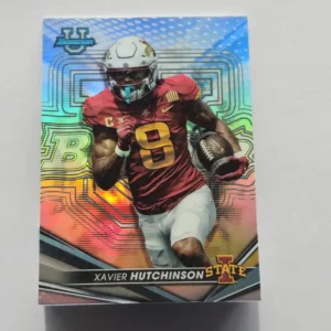 Topps Bowman Chrome University Football 2022 | #52 Xavier Hutchinson - Iowa State Cyclones | Refractor Silver