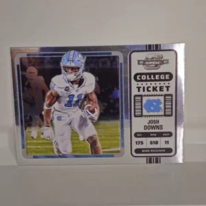 Panini Chronicles Draft Picks Football 2023 | #10 Josh Downs - UNC North Carolina Tar Heels | Contenders Optic Rookie Card