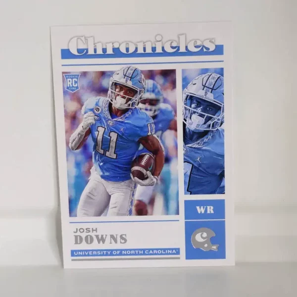 Panini Chronicles Draft Picks Football 2023 | #16 Josh Downs - UNC North Carolina Tar Heels | Rookie Card