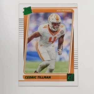 Panini Chronicles Draft Picks Football 2023 | #46 Cedric Tillman - Tennessee Volunteers | Green Clearly Donruss Rated Rookie