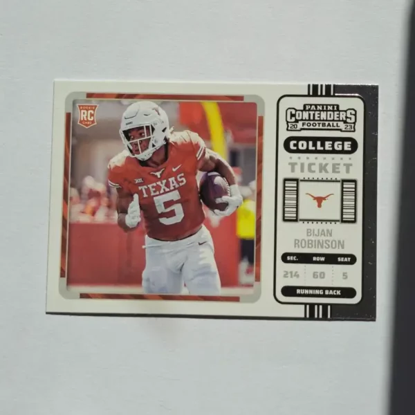 Panini Chronicles Draft Picks Football 2023 | #7 Bijan Robinson - Texas Longhorns | Contenders Rookie Card