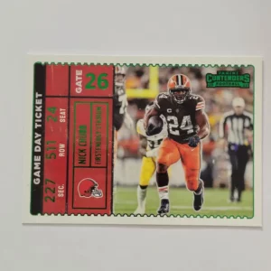 Panini Contenders Football 2022 | #GDT-NCH Nick Chubb - Cleveland Browns | Game Day Ticket Emerald