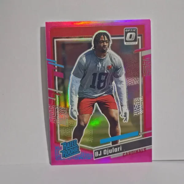Panini Donruss Football 2023 | #301 BJ Ojulari - Arizona Cardinals | Rated Rookie Optic Preview Pink