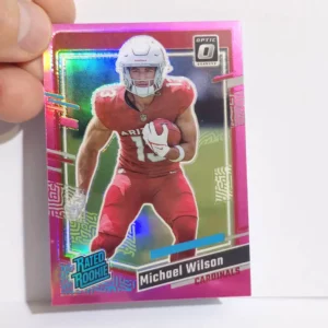 Panini Donruss Football 2023 | #303 Michael Wilson - Arizona Cardinals | Rated Rookie Optic Preview Pink