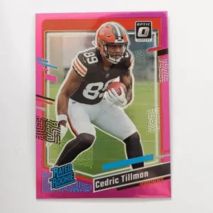 Panini Donruss Football 2023 | #321 Cedric Tillman - Cleveland Browns | Rated Rookie Optic Preview Pink