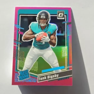 Panini Donruss Football 2023 | #348 Tank Bigsby - Jacksonville Jaguars | Rated Rookie Optic Preview Pink